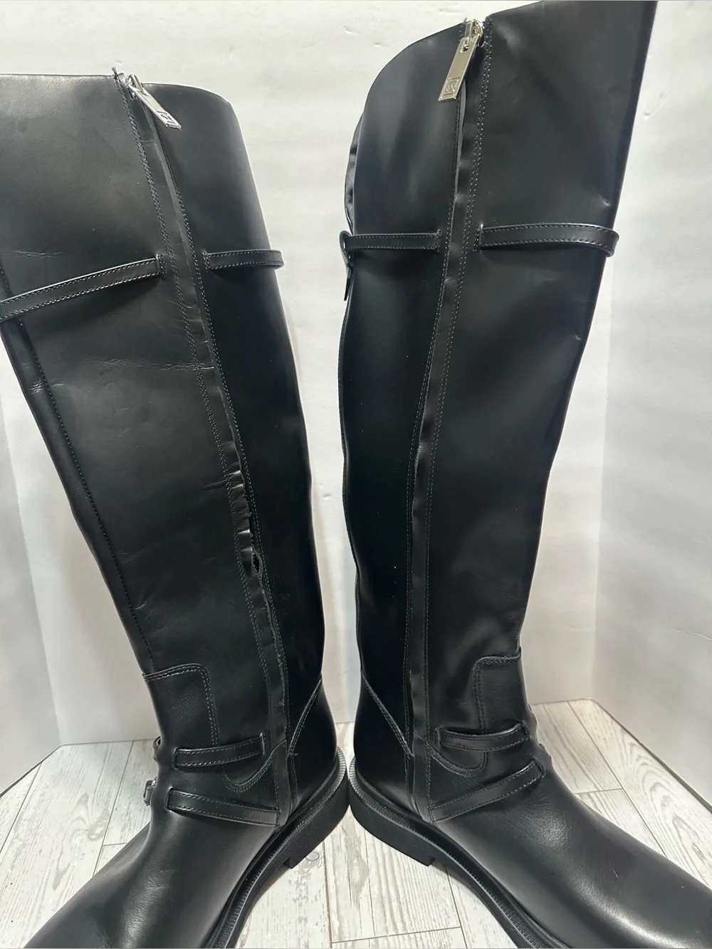 NWT - Sarto by Franco Sarto ‘Ainsley’ Leather Tall Riding Boots, Black, Sz 6